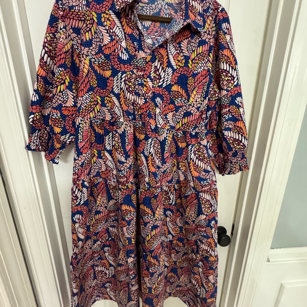 Colorful Patterned Women's Dress